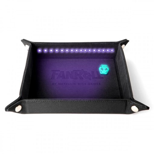 Dice Tray: Blacklight Tray with D20 - Black