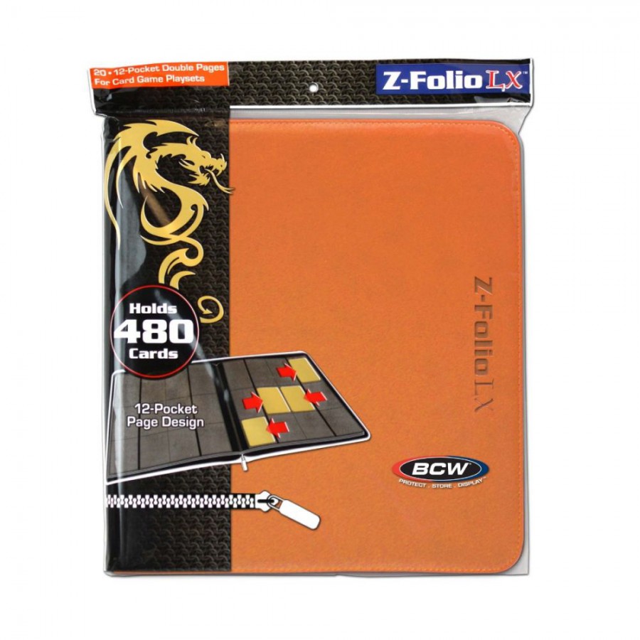BCW Z-Folio 12-Pocket LX Album - Orange