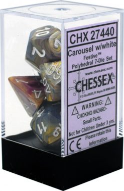Chessex Festive 7 Carousel w/White
