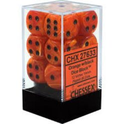 Chessex Vortex 16MM D6 Block Orange w/ Black