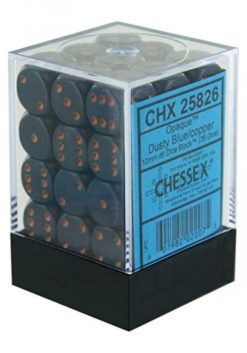Chessex Opaque Dusty Blue/Gold 12mm D6