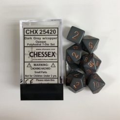 Chessex Opaque 7 Dark Grey with Copper