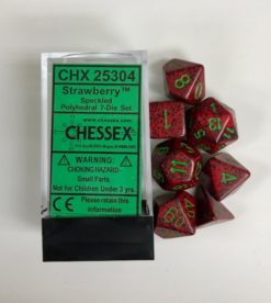 Speckled Strawberry 7 Dice Set