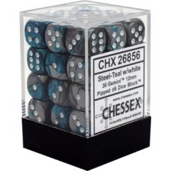 12mm D6 - Steel-Teal/white