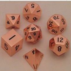 7 Count Dice Metal Set: Copper