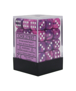 12mm D6 Dice Festive Violet w/White