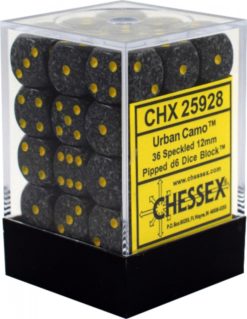 12mm D6 Dice Speckled Urban Camo