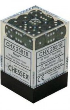 12mm D6 Dice Speckled Ninja