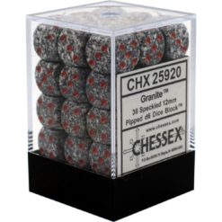 12mm D6 Dice Speckled Granite