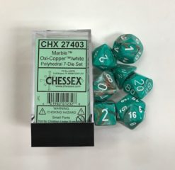 7-Die Set Marble: Oxi-Copper/White