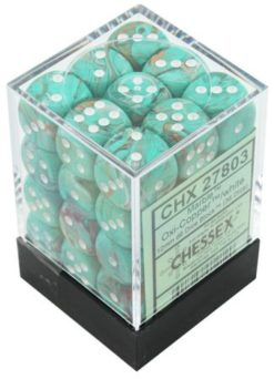 12mm 36d6 Marble: Oxi-Copper/White
