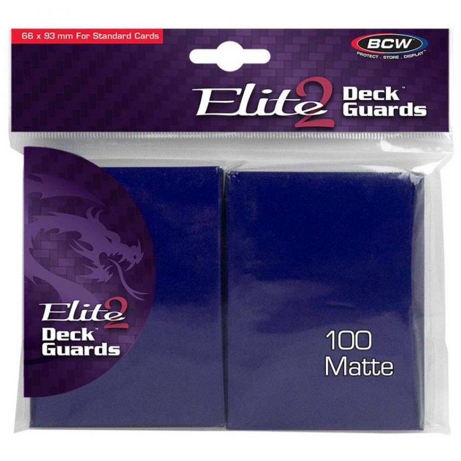 Deck Protectors: Elite2 Deck Guards- Matte- Blue (100 ct.) – Get