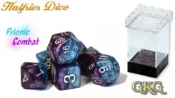 Halfsies Dice: 7 Die Polyhedral Set - Psionic Combat