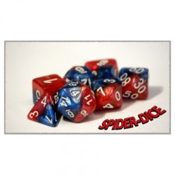 Halfsies Dice: 7 Die Polyhedral Set - Spider-Dice