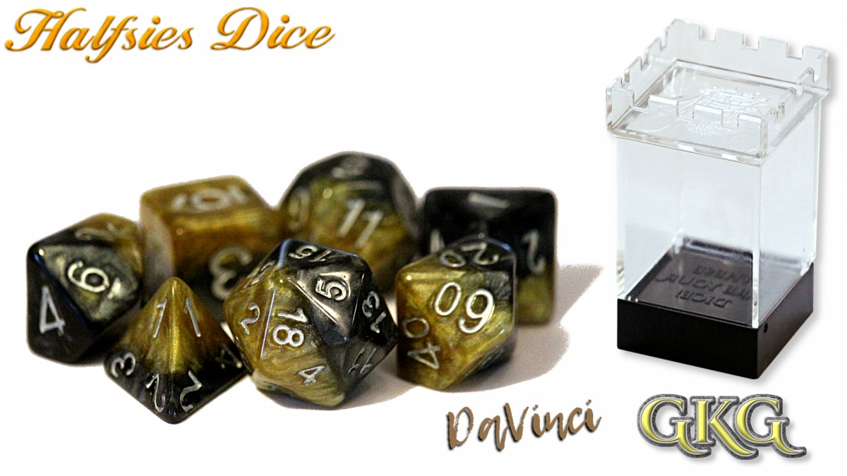 Halfsies Dice: 7 Die Polyhedral Set - DaVinci