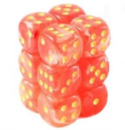 16mm  Ghostly Glow - Orange/Yellow (12 D6)