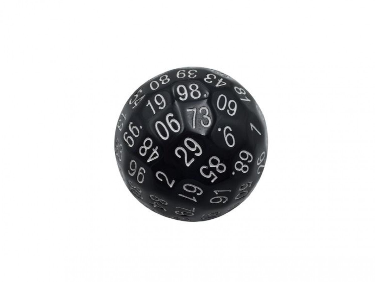 Single 100 Sided Polyhedral Dice (D100) Solid Color (45mm)
