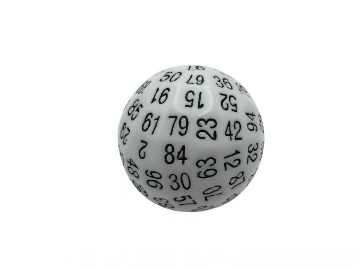 Single 100 Sided Polyhedral Dice (D100) Solid Color (45mm) - Image 3