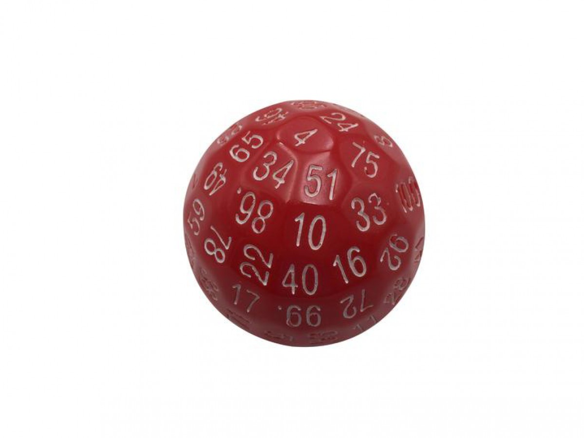 Single 100 Sided Polyhedral Dice (D100) Solid Color (45mm) - Image 4