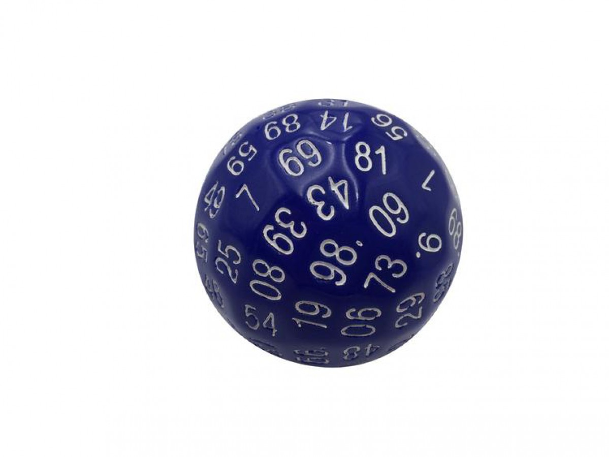 Single 100 Sided Polyhedral Dice (D100) Solid Color (45mm) - Image 5