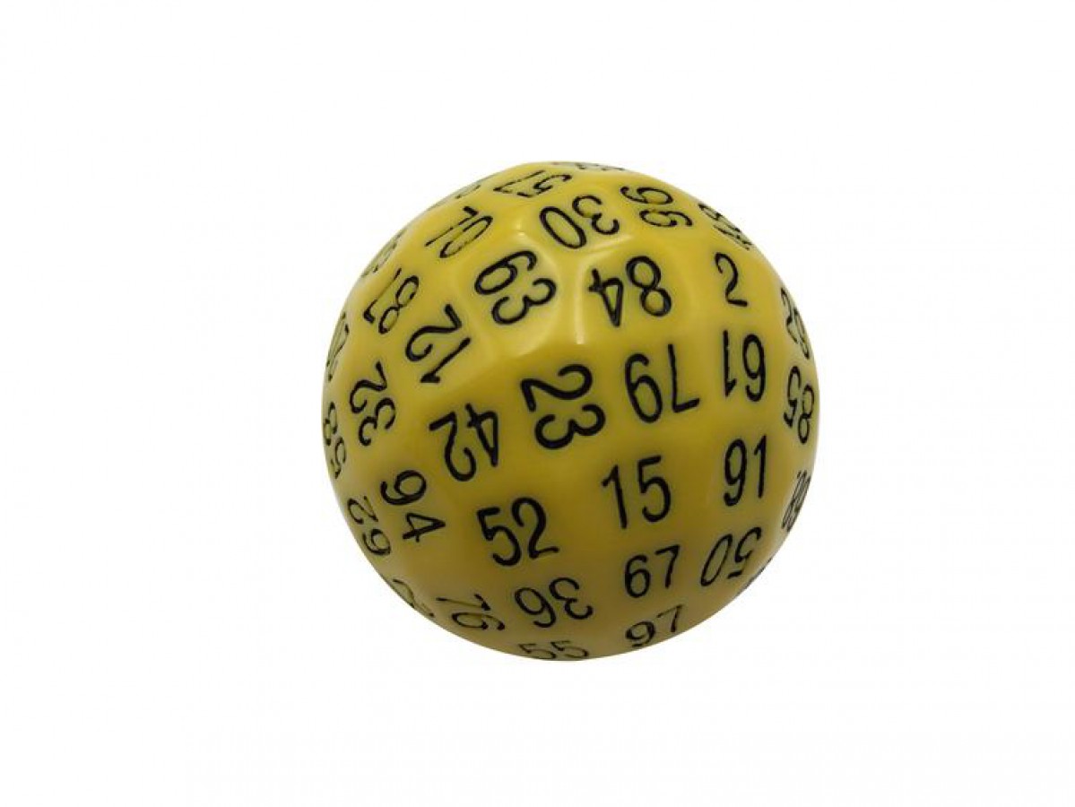 Single 100 Sided Polyhedral Dice (D100) Solid Color (45mm) - Image 7