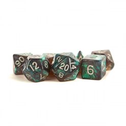 7-Die Set 16mm Stardust: Gray w/ Silver Numbers