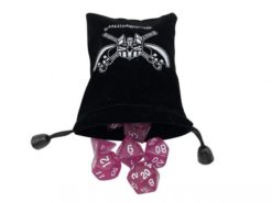 Glitter Dice 7 Die Set - Pink
