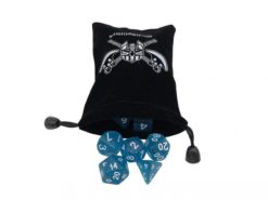 Glitter Dice 7 Die Set - Blue