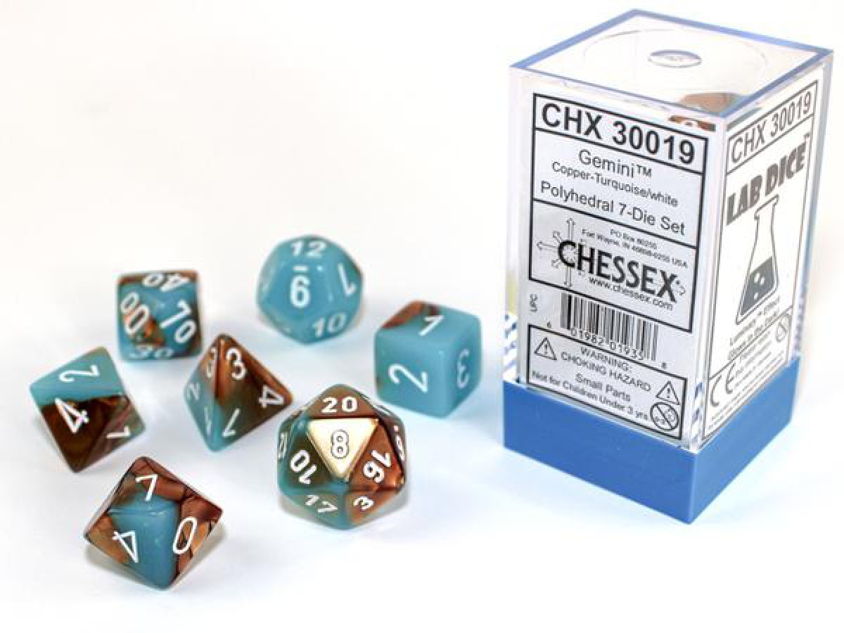 7-Die Set Gemini Luminary: Copper-Turquoise/White