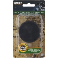 WizKids Deep Cuts Unpainted Miniatures: 50mm Round Base (10) Black