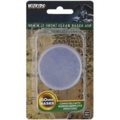WizKids Deep Cuts Unpainted Miniatures: 50mm Round Base (10) Clear