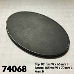 105mm X 70mm Oval Gaming Base - set of 4
