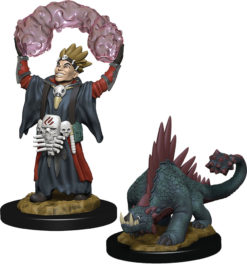 WizKids Wardlings: Boy Warlock & Lizard