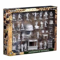 WizKids Deep Cuts Unpainted Miniatures: W8 Townspeople & Accessories