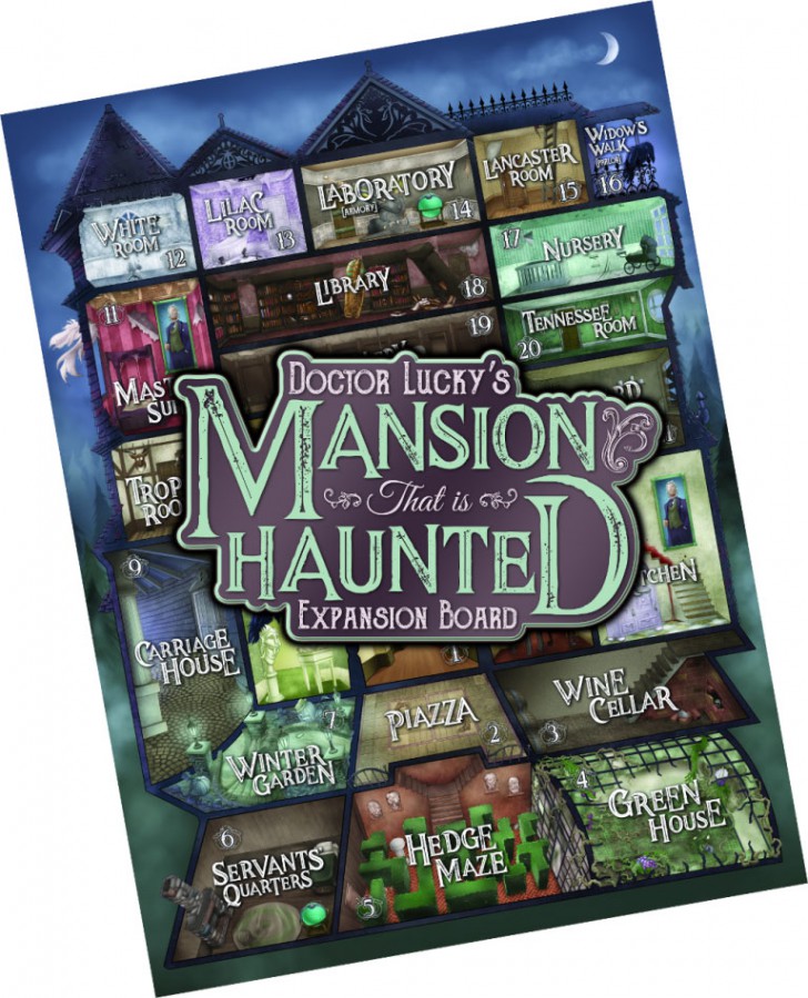 Kill Doctor Lucky: Doctor Lucky`s Mansion that is Haunted Expansion Board