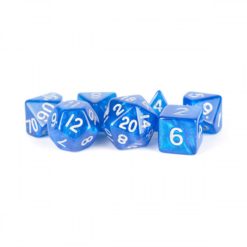 7-Die Set 16mm Stardust: Blue w/ Silver Numbers