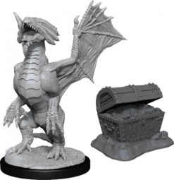 Bronze Dragon Wyrmling & Pile of Seafound Treasure