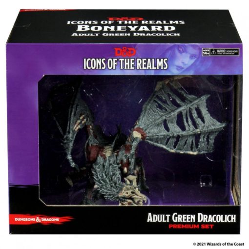 D&D Icons of the Realms: Set 18- Boneyard- Green Dracolich Premium Set