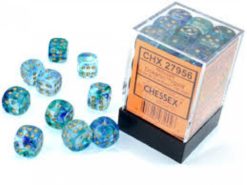 12mm d6 Nebula Luminary: Oceanic/gold