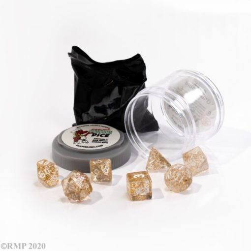 Pizza Dice - Boss Dice - Glitter Gold