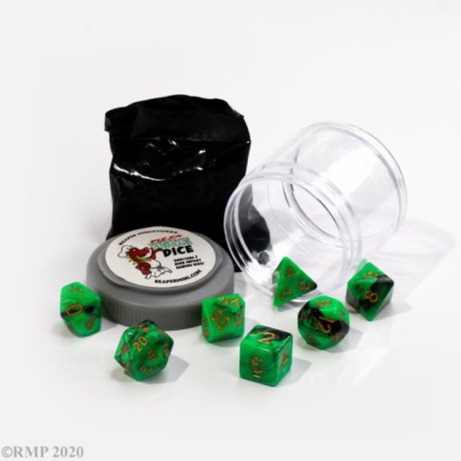 Pizza Dice - Dual Dice - Green & Black