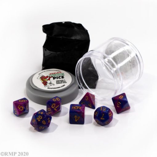 Pizza Dice - Dual Dice - Purple & Blue