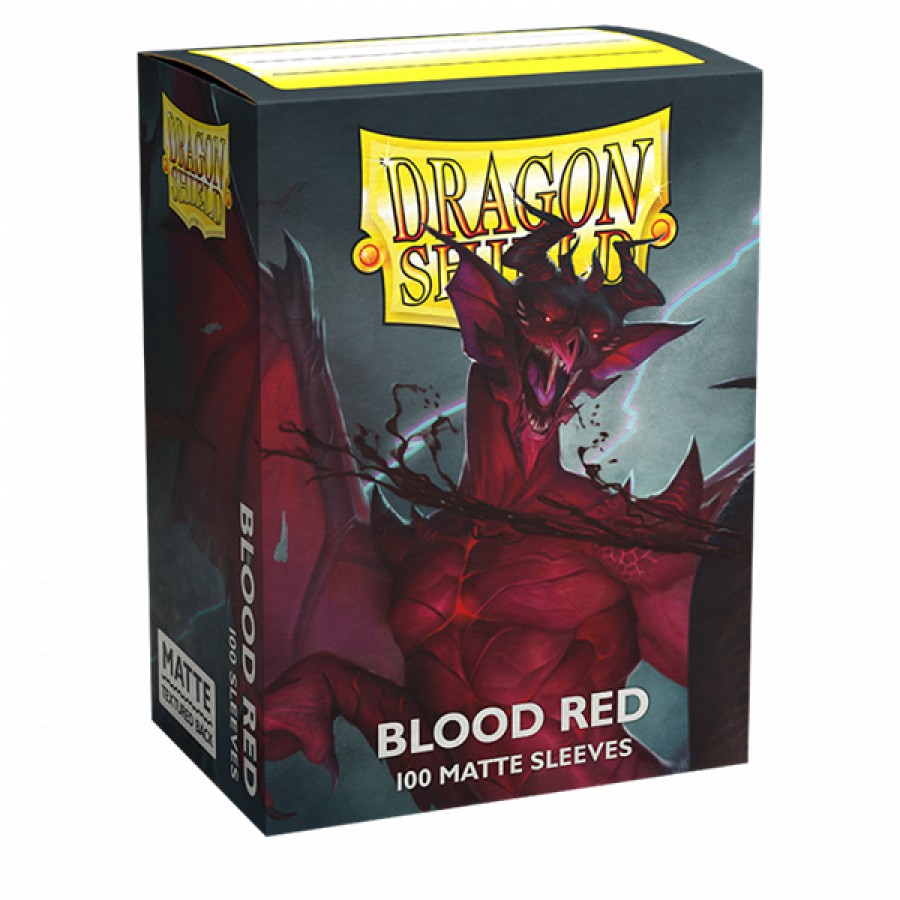 Dragon Shield Sleeves Standard Matte Blood Red (100 ct.) Get Your