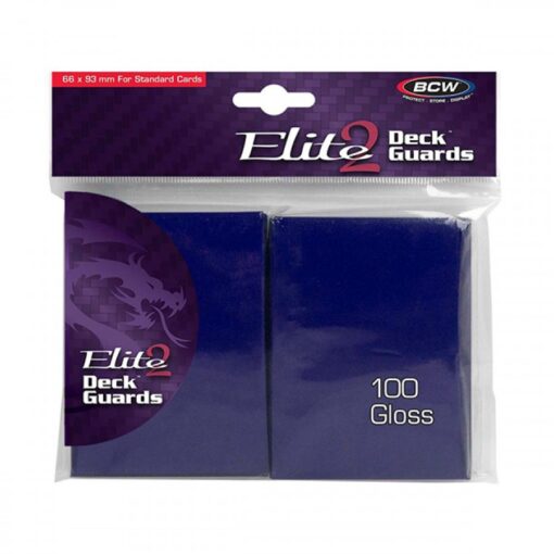 Deck Protectors: Elite2 Deck Guards- Glossy- Blue (100 ct.)