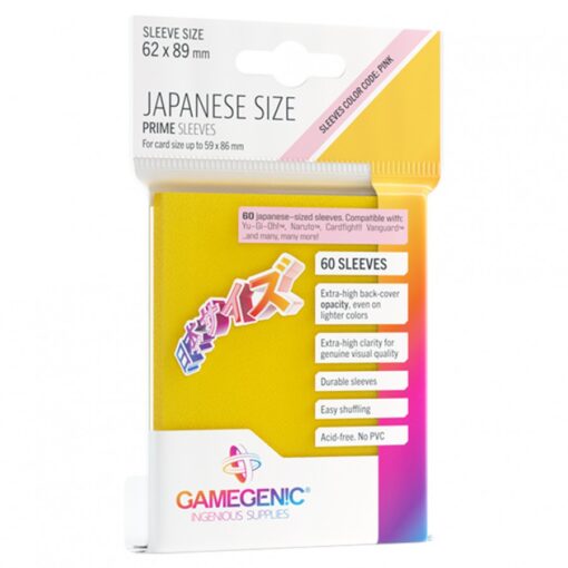 PRIME Japanese Sized Sleeves Yellow (60pk)