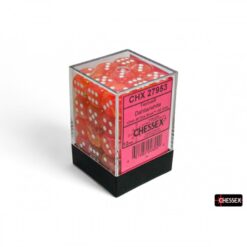 12mm 36d6 Festive: Dahlia/White Dice