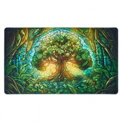 Playmat: Stained Glass- Mythical Forest (24" x 14")