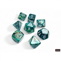 7-Die Set Lustrous: Neptune/Grey (+bonus die)(Lab Dice 9)