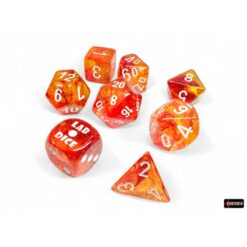 7-Die Set Nebula: Molten/White (+bonus die)(Lab Dice 9)