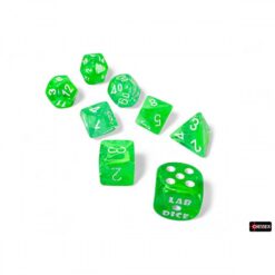 7-Die Set Nebula: Gelatinous/White (+bonus die)(Lab Dice 9)
